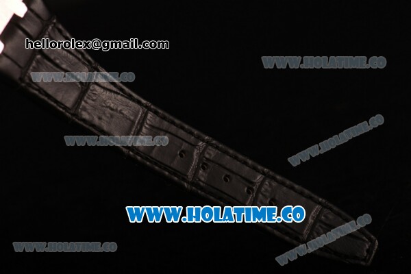 Audemars Piguet Royal Oak 41MM Clone AP Calibre 3120 Automatic Steel Case with Black Dial Diamonds Bezel - Stick Markers (EF) - Click Image to Close